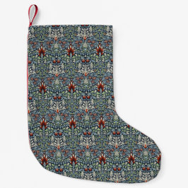 Morris Navy Blue Snakeshead Blommönstrat Tapet Liten Julstrumpa