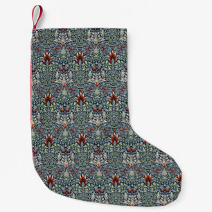 Morris Navy Blue Snakeshead Blommönstrat Tapet Liten Julstrumpa