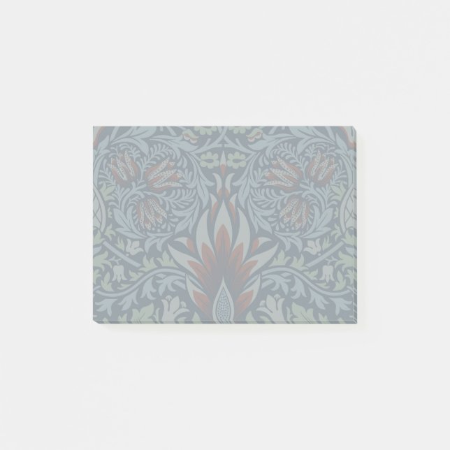 Morris Navy Blue Snakeshead Blommönstrat Tapet Post-it Block (Framsida)