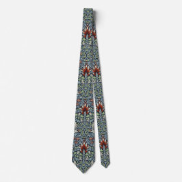 Morris Navy Blue Snakeshead Blommönstrat Tapet Slips
