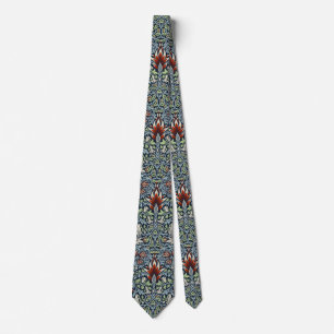 Morris Navy Blue Snakeshead Blommönstrat Tapet Slips