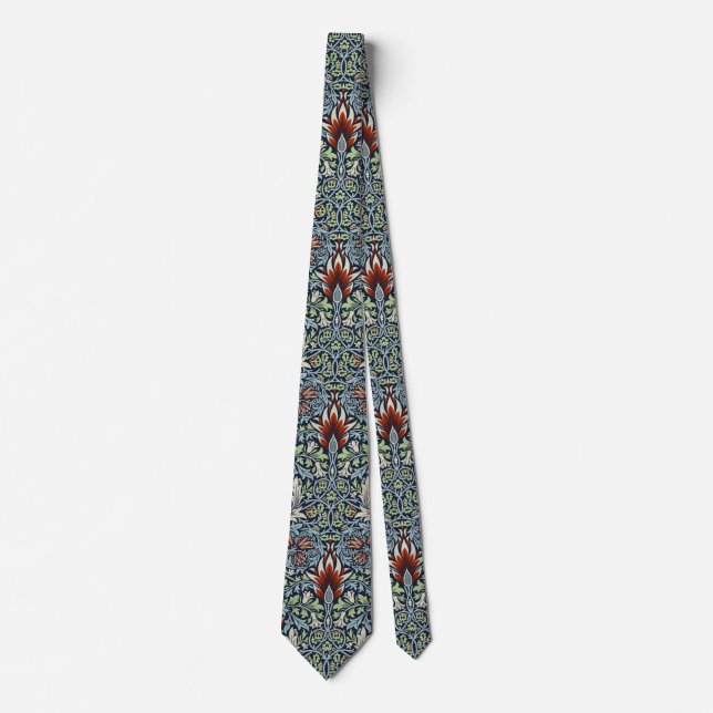 Morris Navy Blue Snakeshead Blommönstrat Tapet Slips (Framsida)