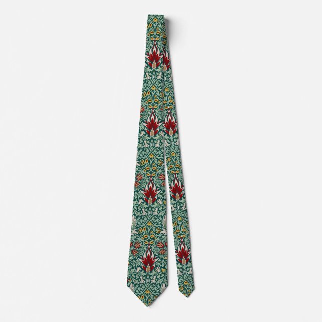 Morris Snakeshead Blommigt Classic Botanical Grönt Slips (Framsida)