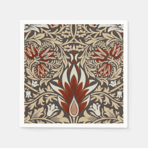 Morris Snakeshead Floral Classic Earth Tones Pappersservett