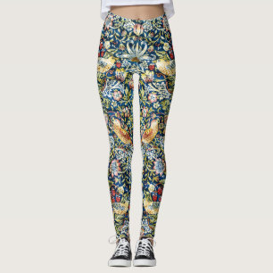 Morris - Strawberry Thief Bird & Blommönster Leggings