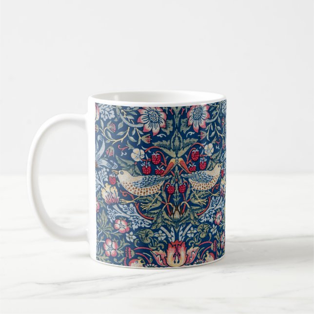 Morris Strawberry Thief Classic Indigo Blue Fin Kaffemugg (Vänster)