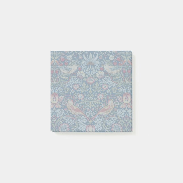 Morris Strawberry Thief Classic Indigo Blue Fin Post-it Block (Framsida)