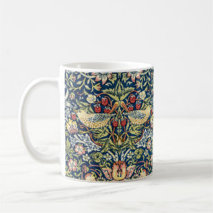 Morris Strawberry Thief Gul Elfenben Skifferblå Kaffemugg