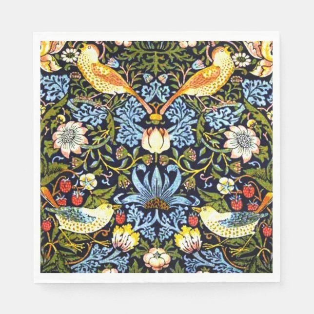 Morris - Strawberry Thief Pappersservett (Framsidan)