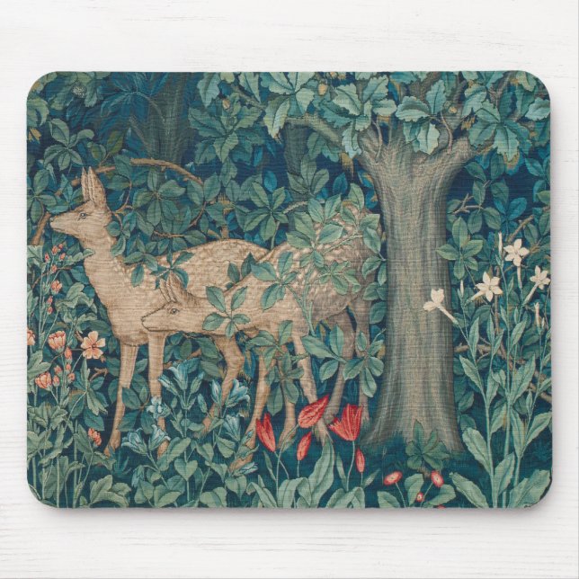 Morris Tapestry Forest Pair of Hjort Musmatta (Framsidan)
