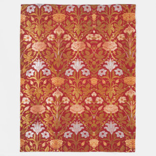 Morris - Vintage 1893 Ro & Lily Flower Mönster Fleecefilt