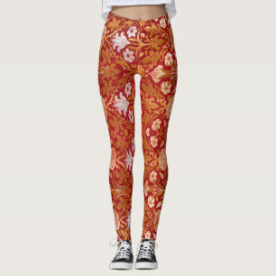 Morris - Vintage 1893 Ro & Lily Flower Mönster Leggings