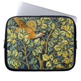 Morris Vintage Pheasant ekorre och Flower Mönster Laptop Fodral