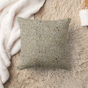 Morris vintage windrush broderi Blommönster Kudde