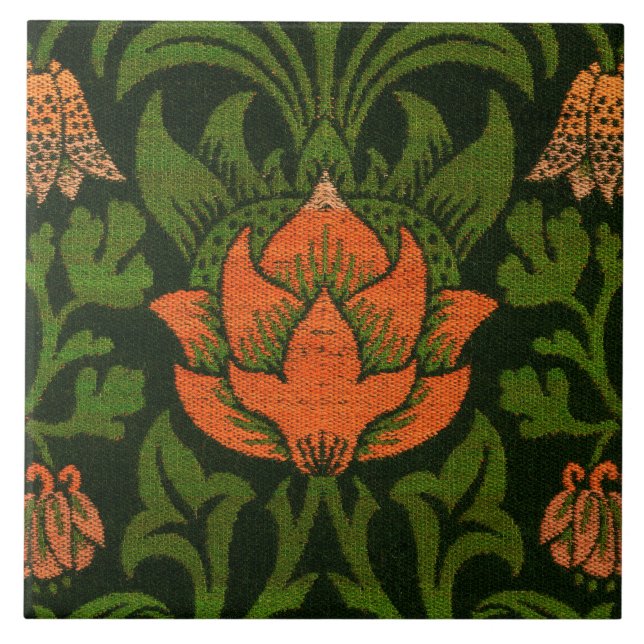 Morris - Viol och akvileja  Kakelplatta (Framsidan)