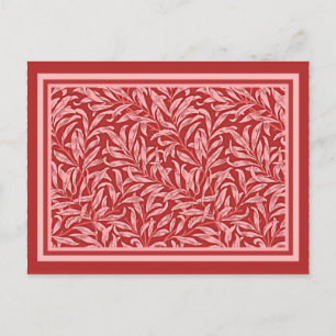 Morris - Willow Bough in deep mauve Postcard Vykort