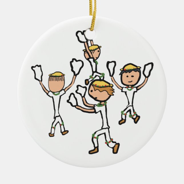 Morrisdans Julgransprydnad Keramik (Framsidan)