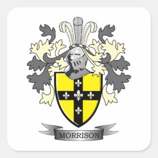 Morrison Family Crest Jackar Arm Fyrkantigt Klistermärke