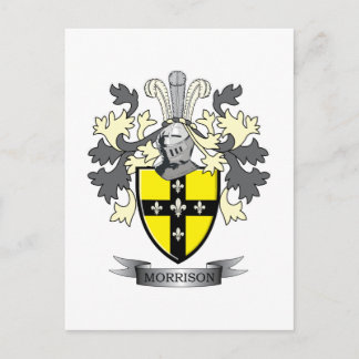 Morrison Family Crest Jackar Arm Vykort