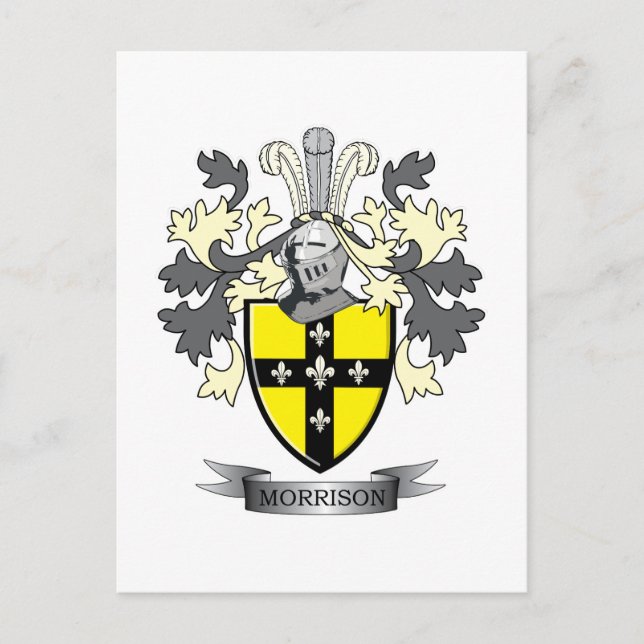 Morrison Family Crest Jackar Arm Vykort (Framsida)
