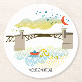 Morrison överbryggar den Portland kustfartyget Underlägg Papper Rund