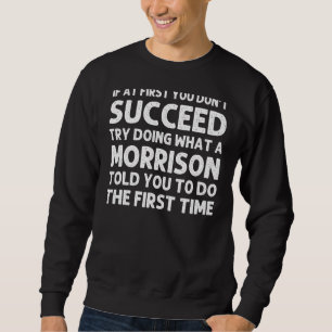 Morrison Surname Family Träd Birthday Reunion Idea Lång Ärmad Tröja
