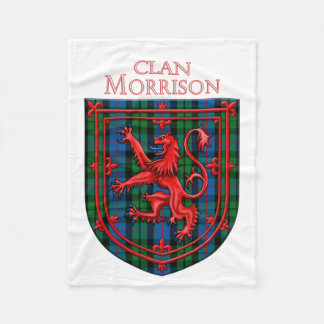 Morrison Tartan Scottish Plaid Lion Rampant Fleecefilt