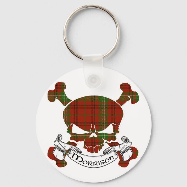 Morrison Tartan Skull Nyckelring (Framsida)