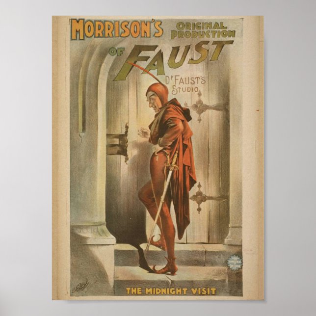 Morrison's of Faust, 'The Midnight Visit' Vintage Poster (Framsidan)
