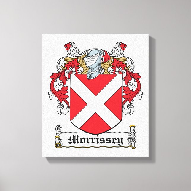 Morrissey Family Crest Canvastryck (Framsida)