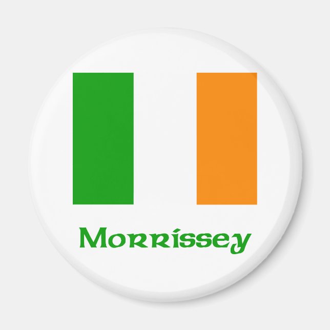 Morrissey Irish Flagga Magnet (Framsidan)