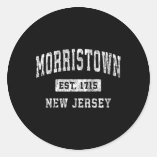 Morristown New jersey Nj Etablerad sport Runt Klistermärke