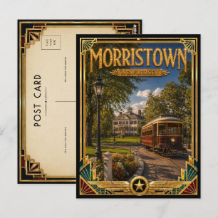 Morristown New Jersey Vintage Art Deco Guldåldern Vykort