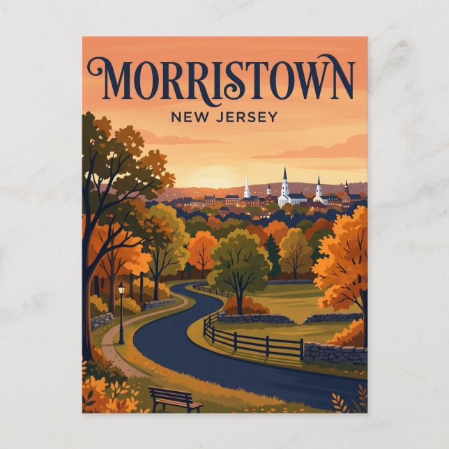 Morristown New Jersey Vykort (Framsida)