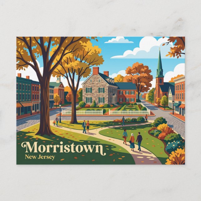 Morristown New Jersey Vykort (Framsida)