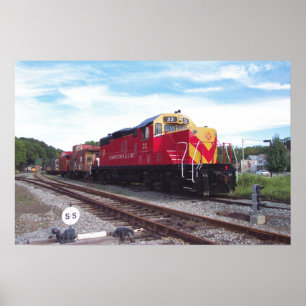 Morristown och Erie Railroad Engine nr 22 Poster