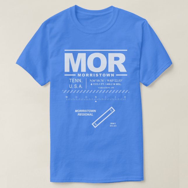 Morristown Regional Airport MOR T-Shirt (Design framsida)