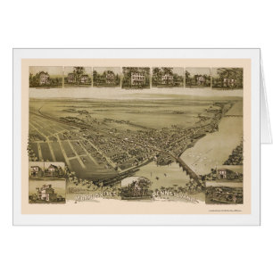 Morrisville panorama- karta för PA - 1893 Hälsningskort