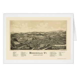 Morrisville panorama- karta för VT - 1889 Hälsningskort