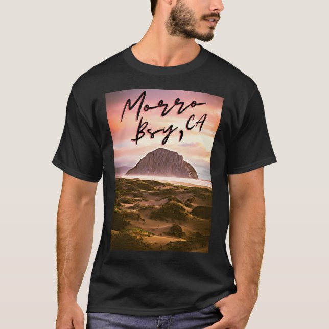 Morro Bay Ca Morro Sten California T Shirt (Framsida)
