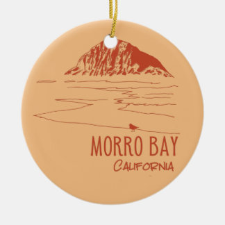 Morro Bay California Morro Sten Julgransprydnad Keramik