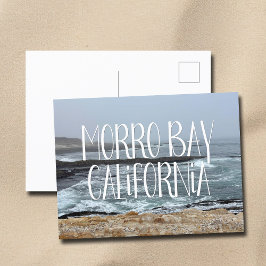 Morro Bay California Ocean Vågar Photography Vykort