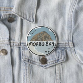 Morro Bay Central California Illustration Beach Knapp