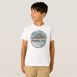 Morro Bay Central California Illustration Beach T Shirt