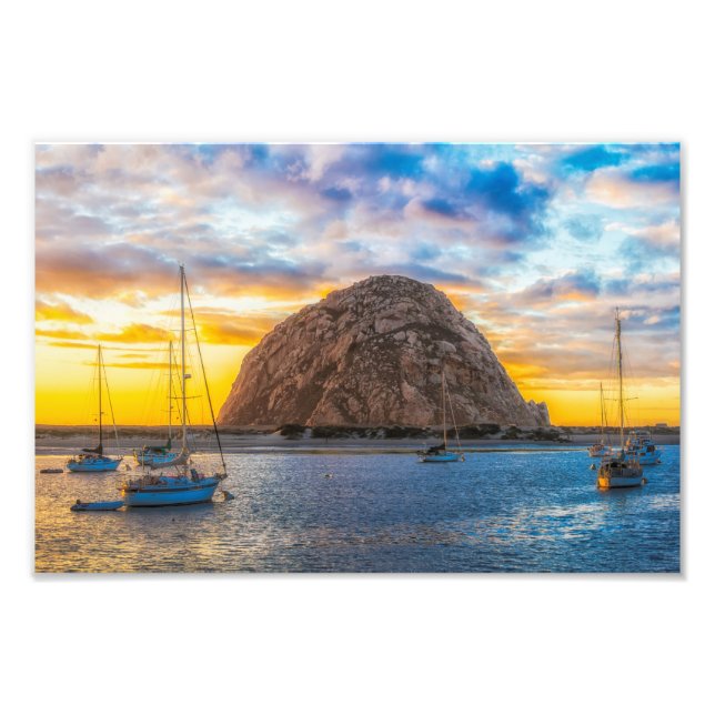 Morro Bay i Dusk Fototryck (Framsidan)