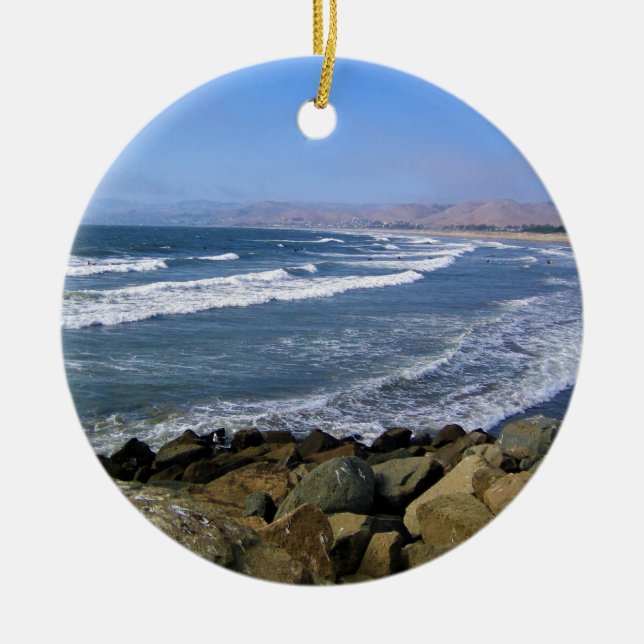 Morro Bay, Kalifornien Julgransprydnad Keramik (Framsidan)
