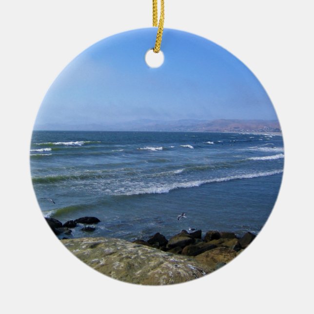 Morro Bay, Kalifornien Julgransprydnad Keramik (Framsidan)