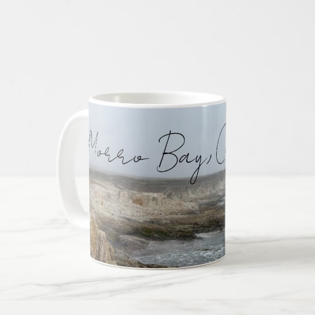 Morro Bay Kalifornien Oceanfotografering Kaffemugg (Framsida vänster)