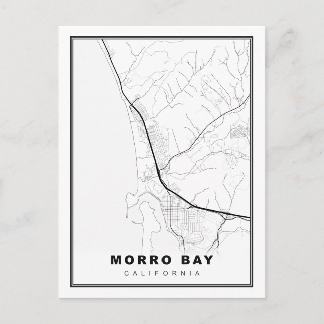 Morro Bay Karta Helg Vykort (Framsida)