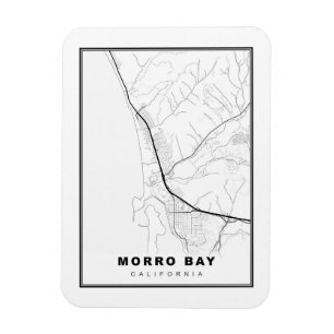 Morro Bay Karta Magnet